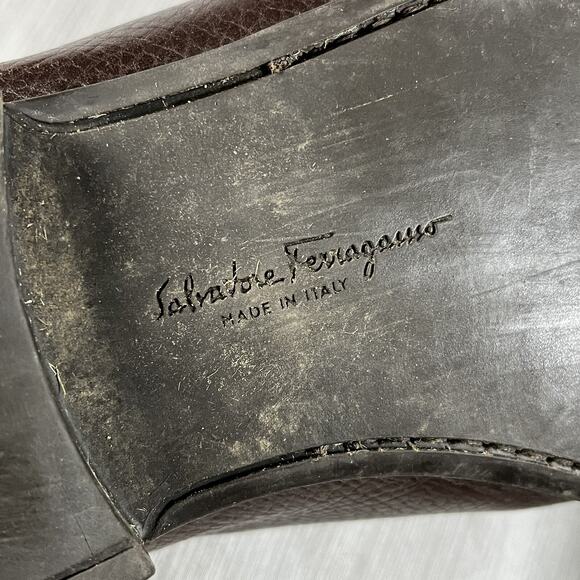 Salvatore Ferragamo Grandioso Gancini Men’s Size 8 Wide Horse Bit Brown Loafers main image 12